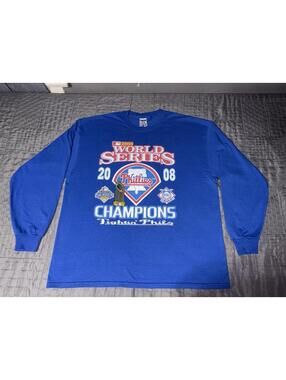 Philadelphia Phillies Jerzees 2008 World Series Champions Roster Shirt Men's 2XL